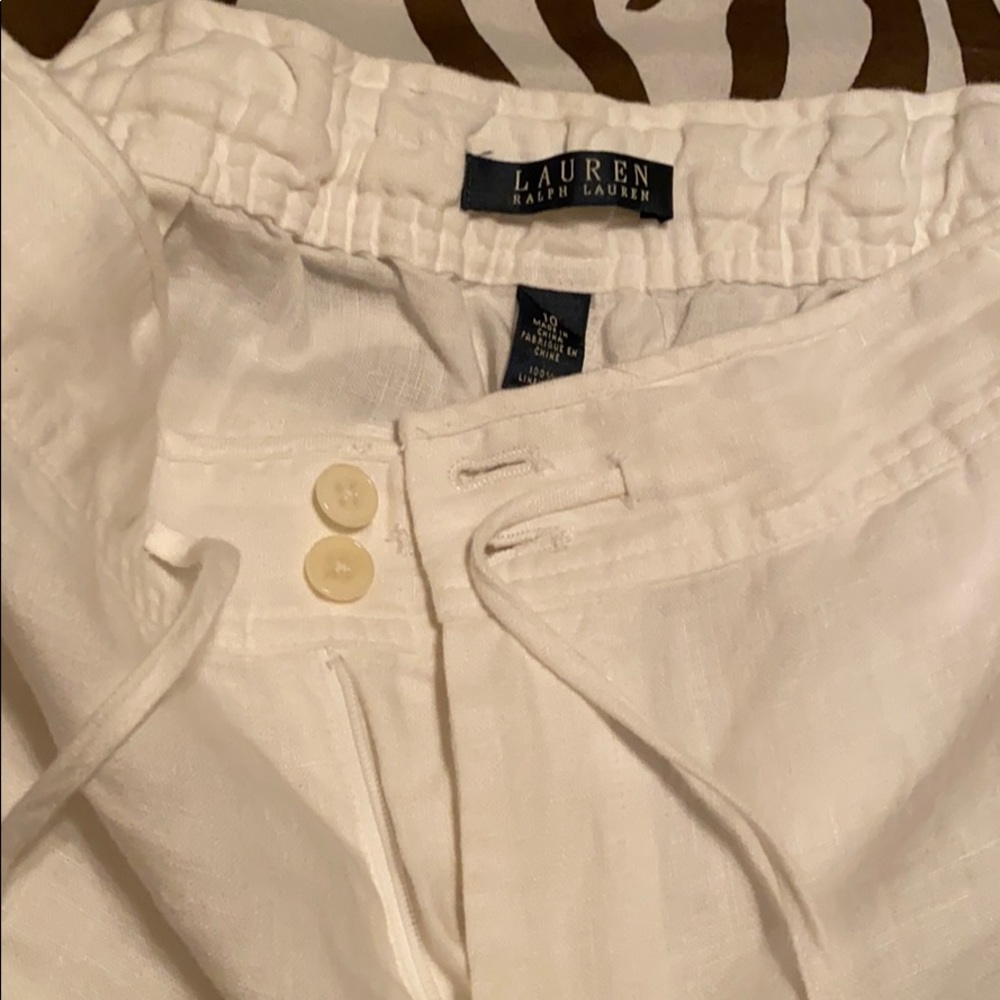 100% Lauren linen long pants